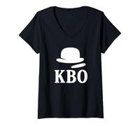 Mujer Winston Churchill Sigue luchando con la sabiduría arenosa Camiseta Cuello V