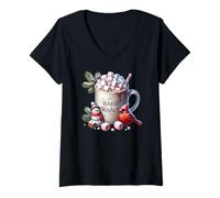 Mujer Winter Vibes with Warm Wishes For Hot Cocoa Chocolate Lover Camiseta Cuello V