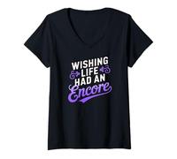 Mujer WISHING LIFE HAD AN ENCORE Camiseta Cuello V