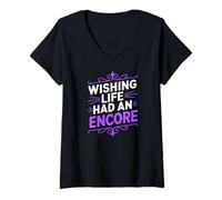 Mujer WISHING LIFE HAD AN ENCORE Camiseta Cuello V