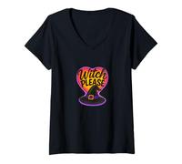 Mujer Witch Please SASS Witches Hat Funny Halloween Dicho Camiseta Cuello V