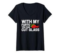 Mujer With my farts you can cut glass pedos muñecos pedos pedos Camiseta Cuello V