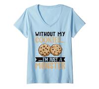 Mujer Without My Cookies I'm Just A Monster Camiseta Cuello V