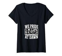 Mujer Witty Pride Dawn Diciendo Vintage Western Rider Cita Camiseta Cuello V