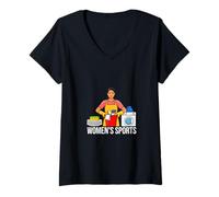 Mujer Witty Support Mujeres Deportes Diciendo Divertido Sarcástico Camiseta Cuello V