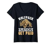 Mujer Wolfpack Nation Reciba un Pago Camiseta Cuello V