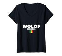 Mujer Wolof Senegal - Camiseta de iniciación con Resultados de ADN Camiseta Cuello V