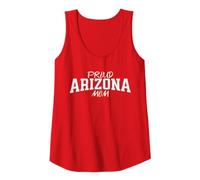Mujer Women's Cute Arizona Mom, Arizona Fan Vintage Varsity Print Camiseta sin Mangas