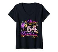 Mujer Womens It’s My 54th Birthday 54 Years Old Birthday Queen Camiseta Cuello V