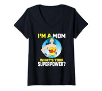 Mujer Wonder Woman Mother's Day What Your Superpower Camiseta Cuello V
