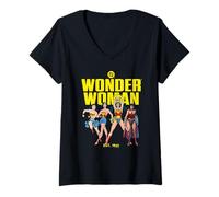 Mujer Wonder Woman Through The Years Camiseta Cuello V