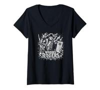 Mujer Woodes Rogers Cazador de Piratas Nassau Bahamas Camiseta Cuello V