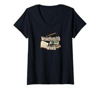 Mujer Wordsmith At Work Vintage Writer & Author Pen Book Lover Camiseta Cuello V
