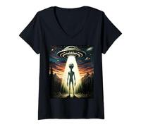 Mujer World UFO Day The Truth Is Everywhere Alien Encounter Camiseta Cuello V