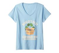 Mujer World'S Best Cardboard Box Breaker Downer Camiseta Cuello V