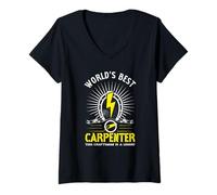 Mujer World'S Best Carpenter Carpintero A Legend in Craft Work Job Camiseta Cuello V