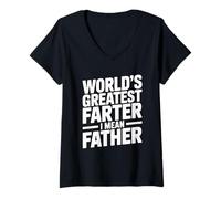 Mujer World'S Greatest Farter I Mean Father Camiseta Cuello V