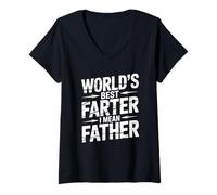 Mujer World'S Greatest Farter I Mean Father Camiseta Cuello V