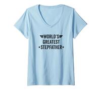 Mujer World's Greatest Stepfather Camiseta Cuello V
