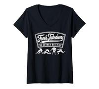 Mujer Wrestling BJJ Grappling Fresh Takedowns Served Daily Camiseta Cuello V