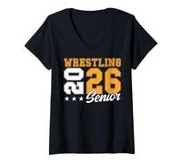 Mujer Wrestling Senior Night Wrestling Senior 2026 Graduación 25 Camiseta Cuello V