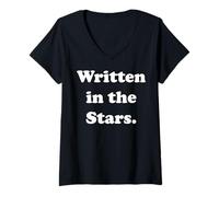 Mujer Written In The Stars Cosmic Phrase Camiseta Cuello V