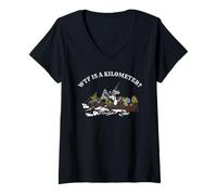 Mujer WTF es un kilómetro George Washington cruzando el Delaware Camiseta Cuello V