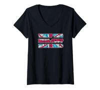 Mujer WTHJH UK entrada a la competición de música europea recuerda el lunes Camiseta Cuello V