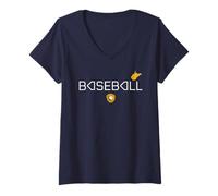 Mujer WV Travel Equipo de béisbol Mountain State West Virginia Deportes Camiseta Cuello V