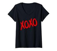 Mujer XOXO Ropa & Ropa: Sexy Hugs & Kisses Designed XOXO Camiseta Cuello V