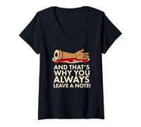Mujer Y es por eso que siempre dejas una cita de notas Camiseta Cuello V