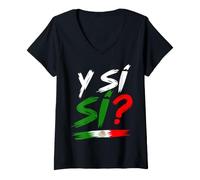 Mujer ¿Y si sí? México 2026 Fútbol Mexicano Soccer Mexican Team Camiseta Cuello V