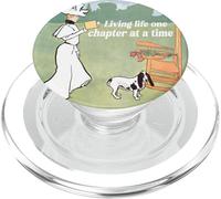 Mujer y su Perro Amante de los Libros Viviendo la Vida un capítulo a la Vez PopSockets PopGrip para MagSafe