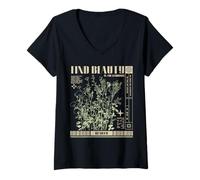 Mujer Y2K Beauty - Flores - Bold Urban Graffiti Aesthetic Camiseta Cuello V
