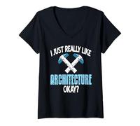 Mujer Ya me Gusta la Arquitectura no preguntes más Humor Camiseta Cuello V