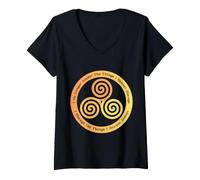 Mujer Ya no acepto Las Cosas Que no Puedo Cambiar Triskelion Camiseta Cuello V