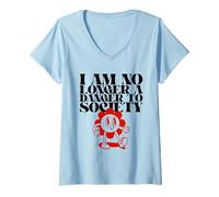 Mujer Ya no Soy un Peligro para la Sociedad (Declaración Divertida) Camiseta Cuello V