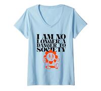 Mujer Ya no Soy un Peligro para la Sociedad (gráfico Divertido) Camiseta Cuello V