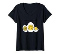 Mujer Ya Sabes por qué Estoy aquí Deviled Eggs Thanksgiving Funny Camiseta Cuello V
