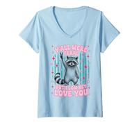 Mujer Yall were Feral But I Low Key Love You Funny Raccoon Teacher Camiseta Cuello V