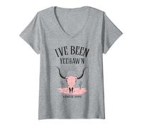 Mujer Yeehaw Cowgirl Western Country Yeehaw'n Desde 1990 Camiseta Cuello V