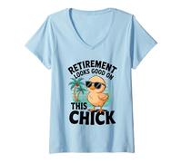 Mujer Yep This Chick is Retired Retirement Looks Good On Chick Camiseta Cuello V