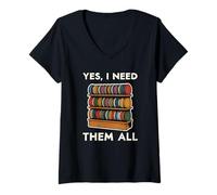 Mujer Yes I Need Them All Disc Golf Hombres Mujeres Disc Golf Camiseta Cuello V