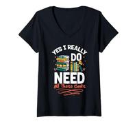Mujer Yes I Really Do Need All These Books Biblioteca Camiseta Cuello V