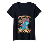 Mujer Yes I Really Do Need All These Books Cute Dragon Read Book Camiseta Cuello V
