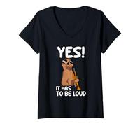 Mujer Yes! it has to be Loud trompetista Trompeta Trompeta Camiseta Cuello V