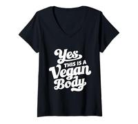 Mujer Yes This Is A Vegan Body Camiseta Cuello V