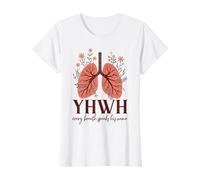 Mujer YHWH Every Breath - Cita cristiana floral para mujer Camiseta