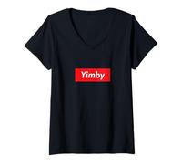 Mujer Yimby Gentrification Yes In My Backyard Activista Profesional de Vivienda Camiseta Cuello V