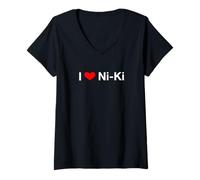 Mujer Yo Amo a Ni-Ki Camiseta Cuello V
